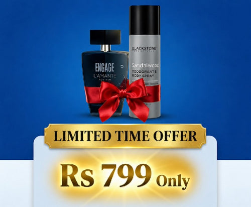 Engage Perfume 75 ML & Blackstone Deodorant 200 ML Combo Pack for Men