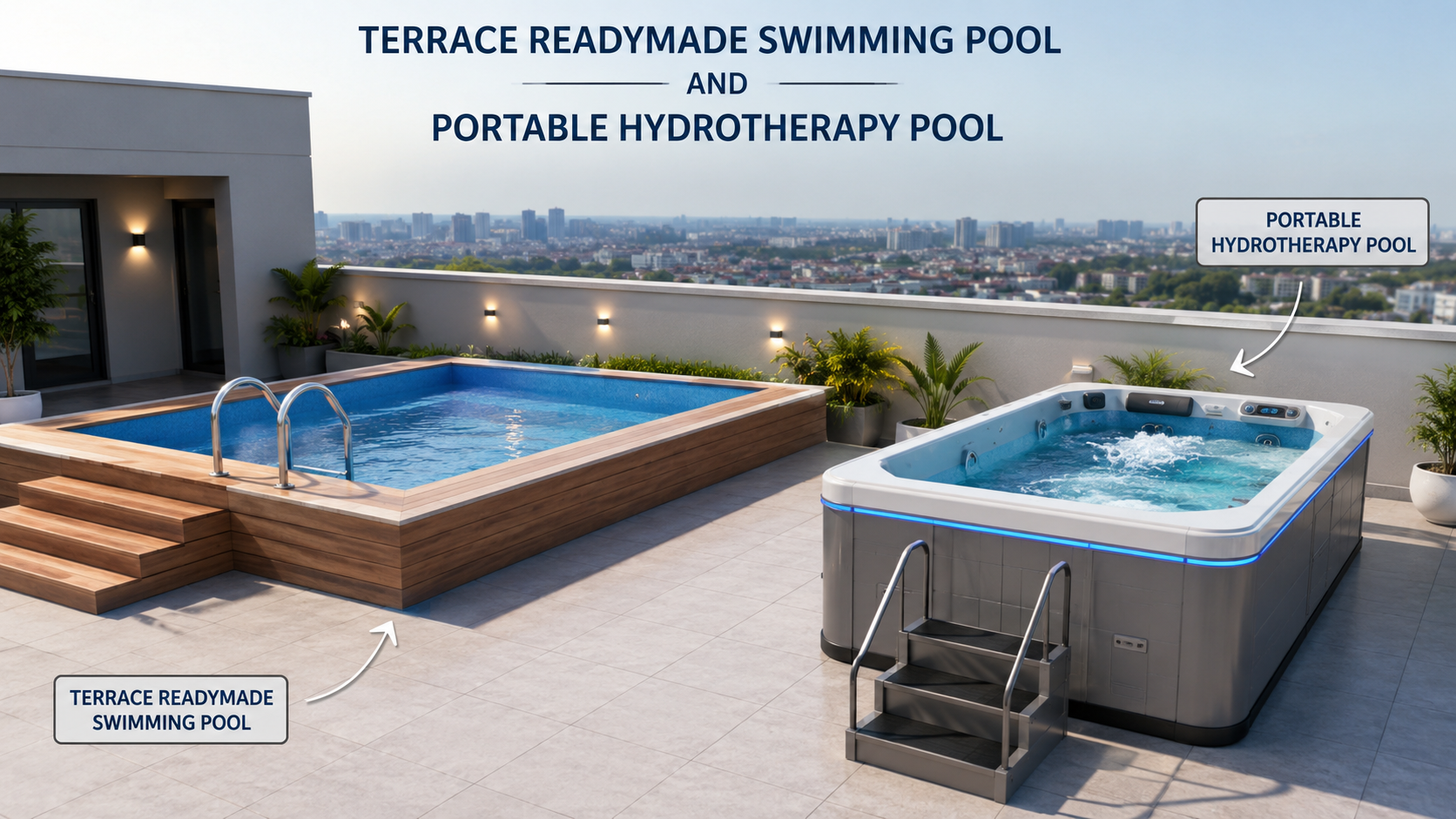 Terrace Readymade Swimming Pool and Portable Hydrotherapy Pool: Smart Wellness Solutions for Modern Spaces