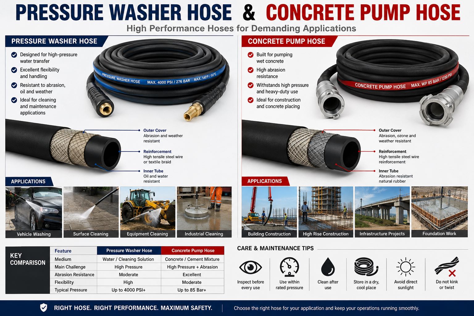 Industrial Sectors Turn to Advanced Pressure Washer Hose and Concrete Pump Hose Solutions for Reliable Operations
