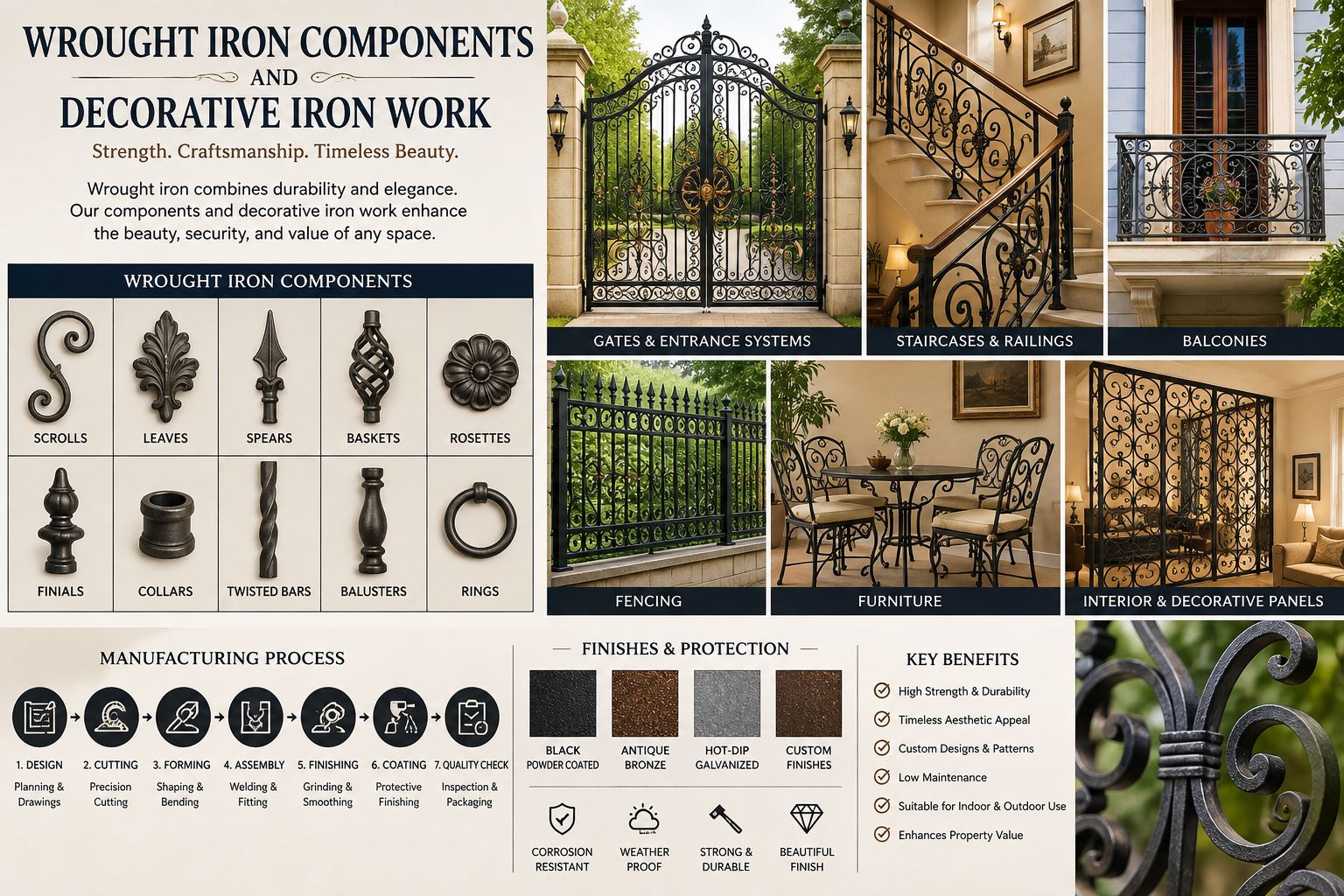 A Complete Guide to Wrought Iron Components for Beautiful Decorative Iron Work