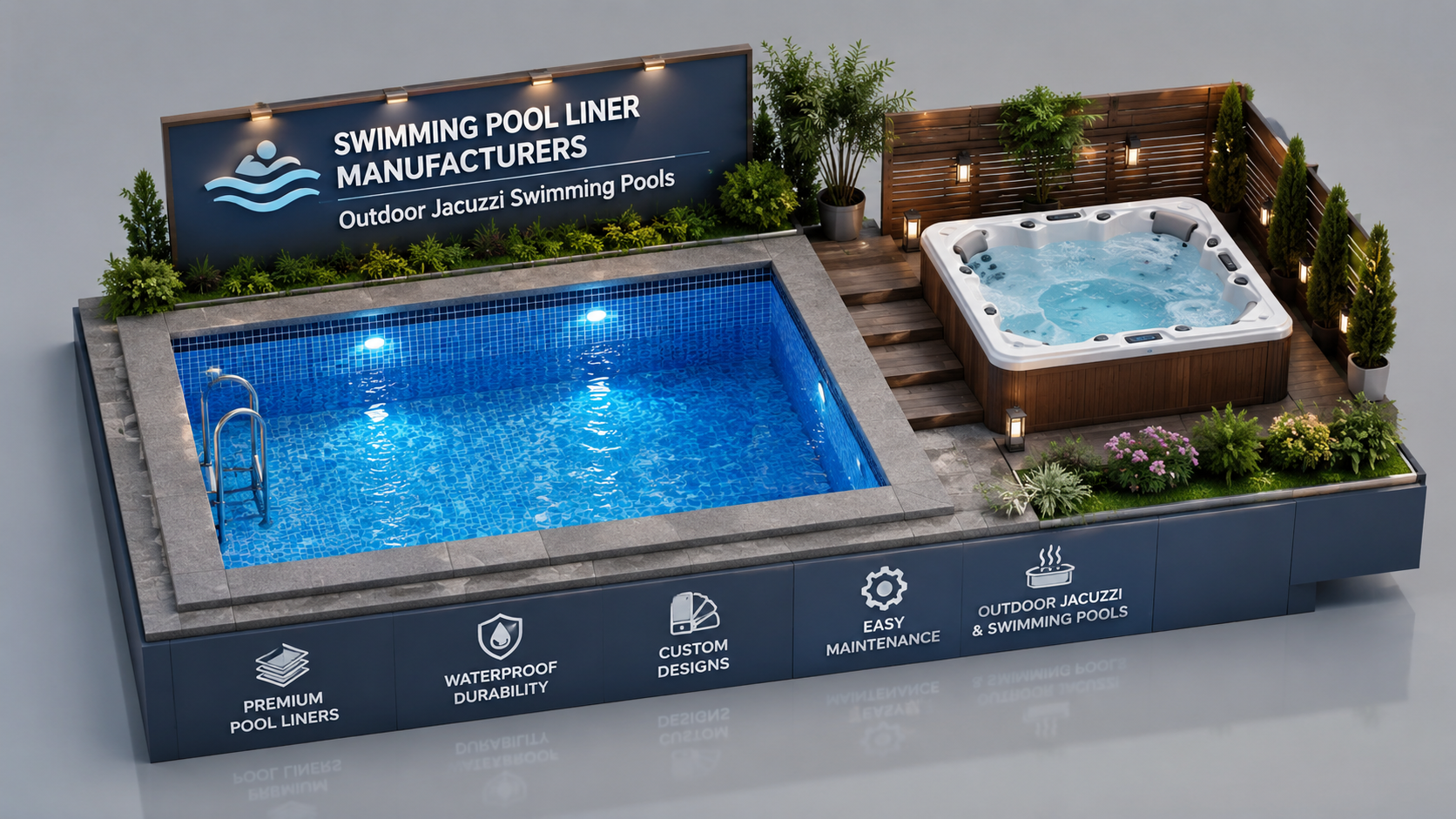 How Premium Pool Liners and Outdoor Jacuzzi Swimming Pools Create Better Luxury Spaces