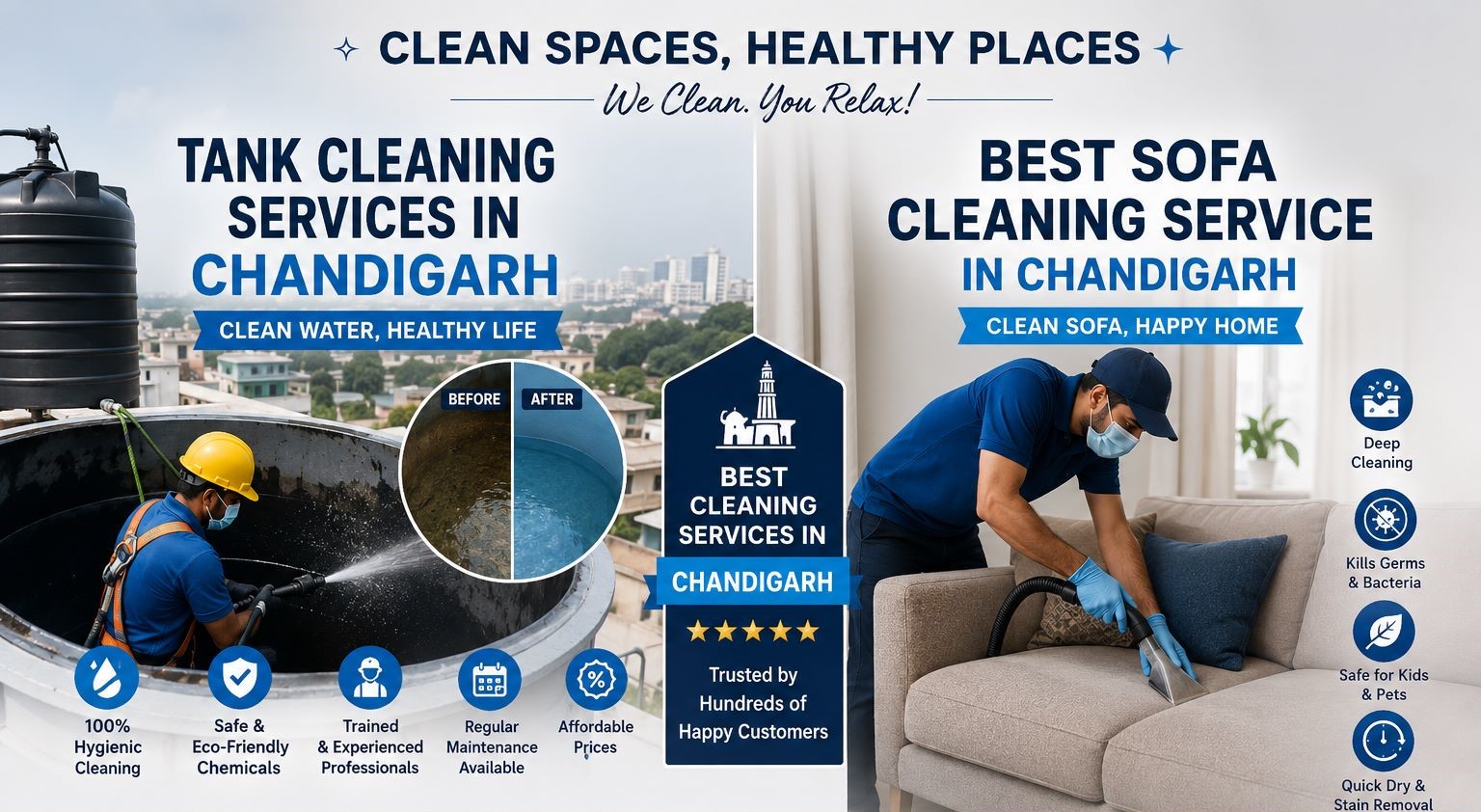 Professional Tank and Sofa Cleaning Services in Chandigarh for a Healthier Home