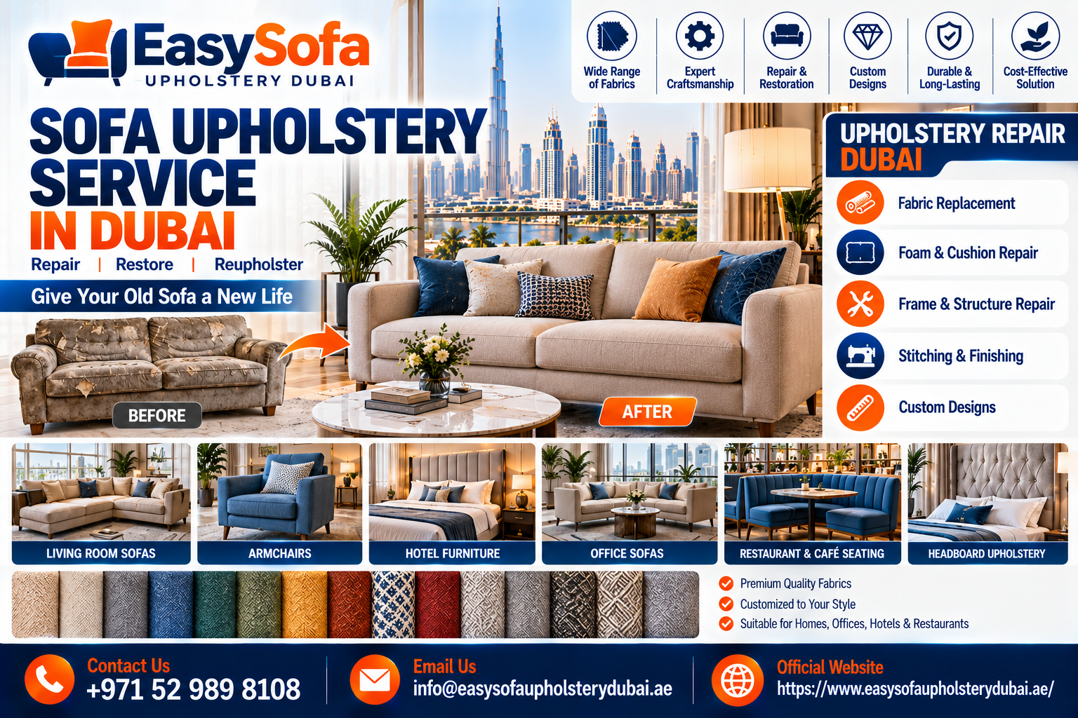 Sofa Upholstery Service Drives Demand for Professional Furniture Repair in Dubai
