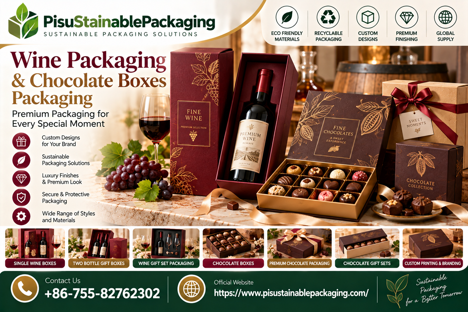 Wine Packaging and Chocolate Boxes Packaging: Innovative Solutions for Premium Brands