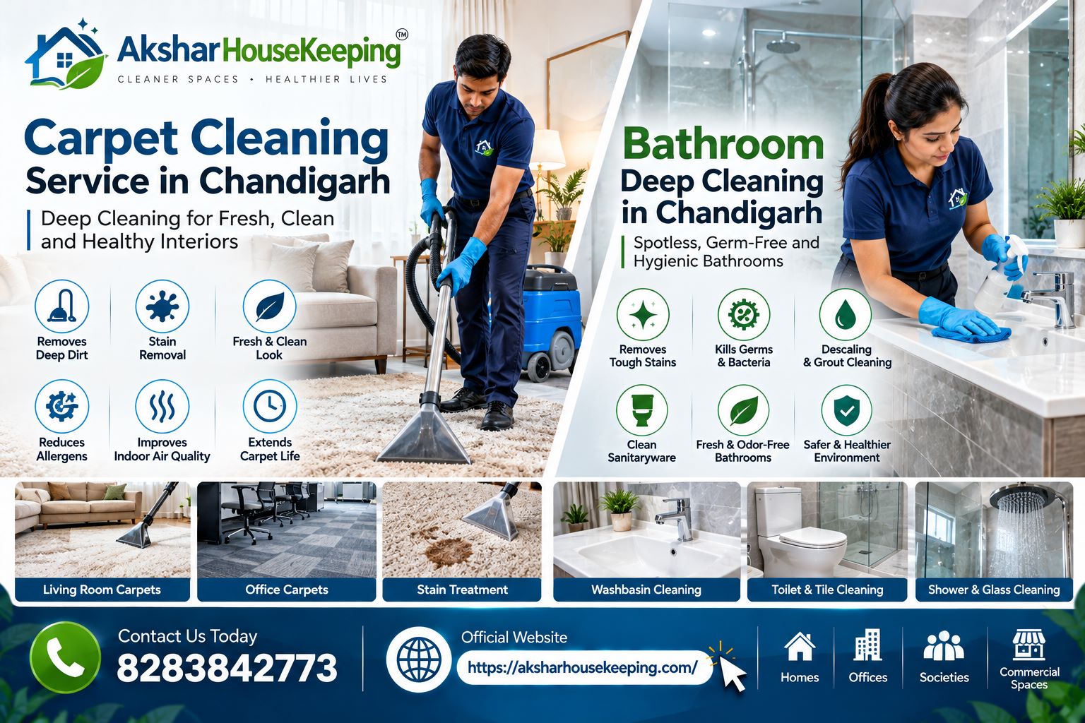 Carpet Cleaning Service in Chandigarh and Bathroom Deep Cleaning in Chandigarh: Raising Everyday Hygiene Standards