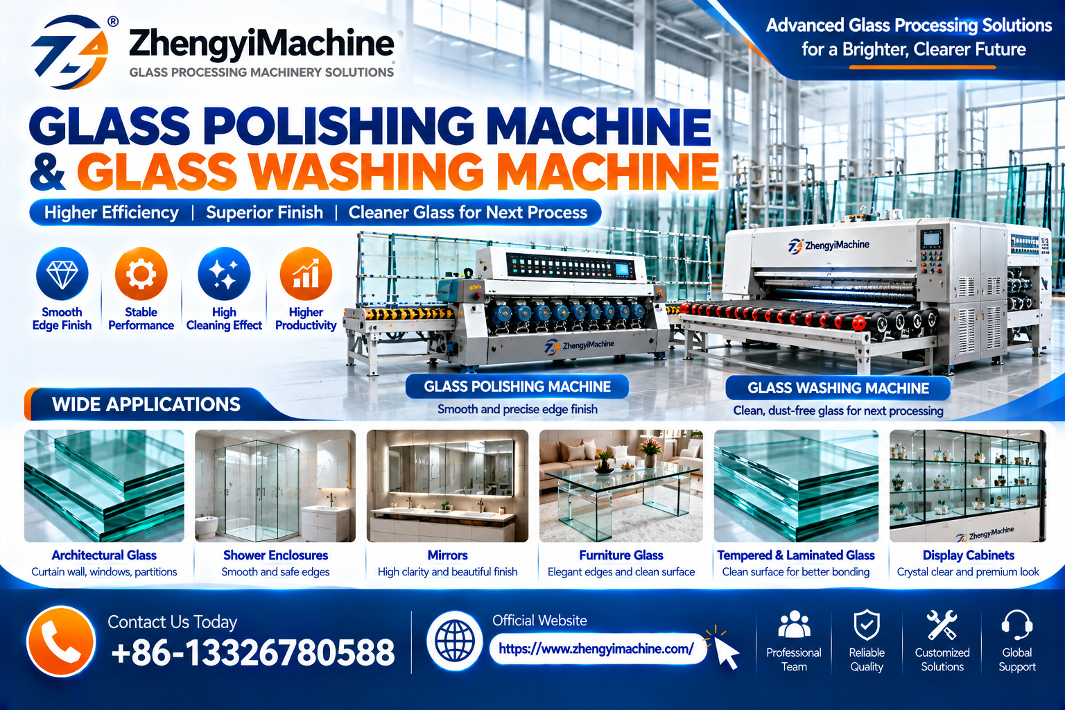 Glass Polishing Machine and Glass Washing Machine: Advancing Precision and Cleanliness in Modern Glass Processing